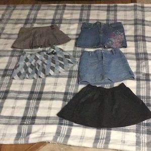Girls Sz 6 Skorts/Skirts.  Used.  All 5 for $20